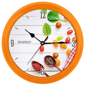 Часы настенные Energy EC-111Специи 25*3,8см (круглые)плавный ход, пластик, АА*1шт нет в компл 9484