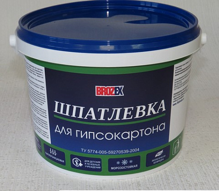 Шпатлевка по гипсокартону BROZEX  5,0 кг (ЛКЗ)  *4/144