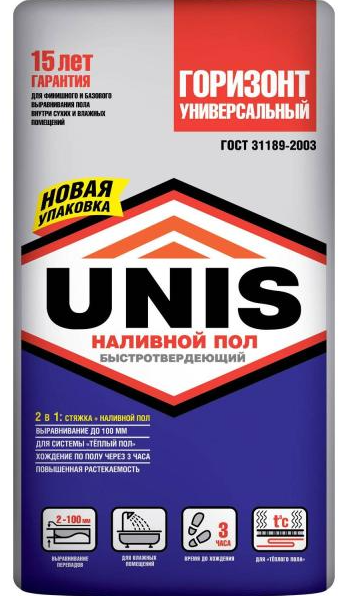 Наливной пол UNIS Горизонт Ультра, 23 кг