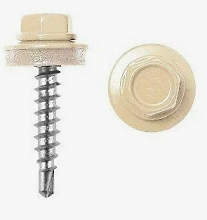 4,8 х 29  Саморез кровельный крашенный, RAL 1014 Слоновая кость