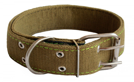Ошейник брезент двойной шир 25мм дл 60см