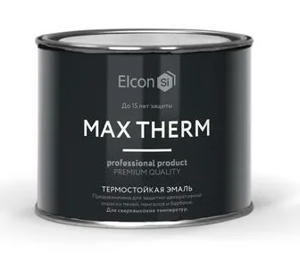 Эмаль Элкон термостойкая черная до 1000С (0,4 кг)