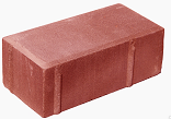 Тротуарная плитка "Кирпичик" 100х200х55 мм Красная, 50шт=1м2