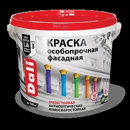 Краска водоэмульсионная DALI фасадная особопрочная 2,5л акриловая База А (20503)
