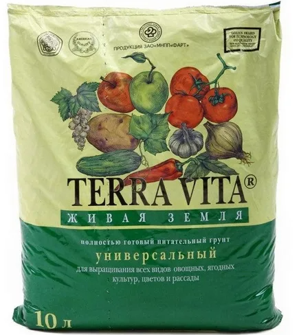 ГРУНТ ЖИВАЯ ЗЕМЛЯ (TerraVita) универсал 10л. (Фарт)  *1/154
