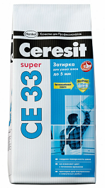Затирка Церезит CE33 Супер (Ceresit CE33 Super) №41 (натура) 2-5мм, 2кг
