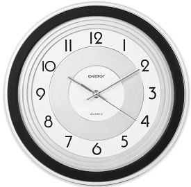 Часы настенные Energy EC-10, 32,8*4,3см (круглые) плавный ход, пластик,  АА*1шт нет в компл 9310