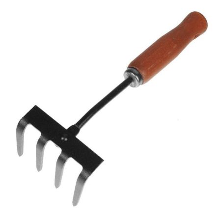 ГРАБЛИ 4-х зубые прямые с дер/ручкой `УРОЖАЙНАЯ СОТКА`