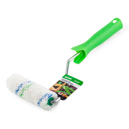 Валик-мини 150мм в сборе д/работ по дереву,d-6мм,ворс12мм,ручк30см,ролик15мм (Акор) *1/45