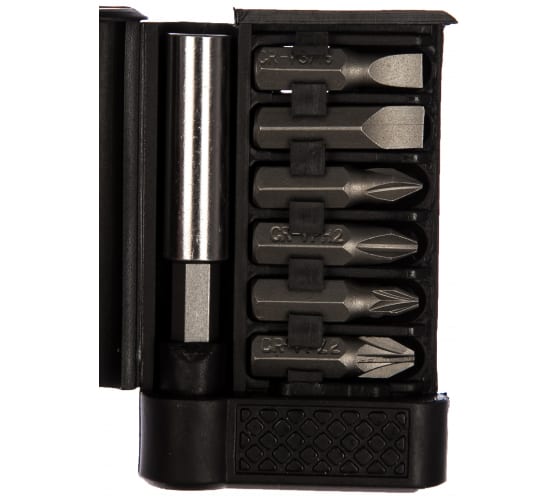 Биты набор 6 шт. CrV, 25 мм + адаптор