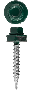 4,8 х 35  Саморез кровельный крашенный, RAL 6005 зеленый мох 