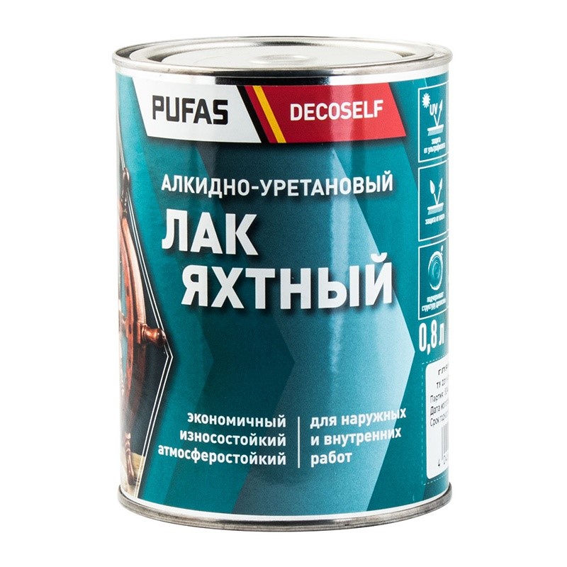 ПУФАС Лак яхтный глянцевый Decoself (0,8л)