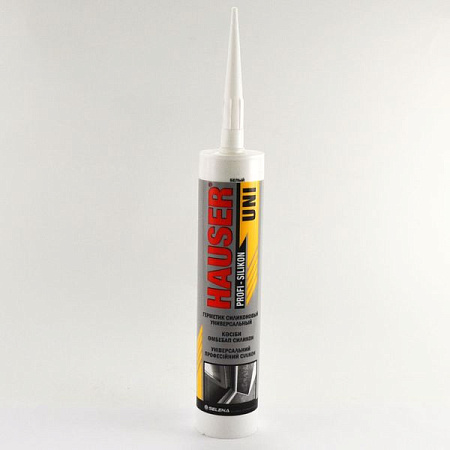 Герметик силиконовый санитарный SANI белый 260мл (Hauser)