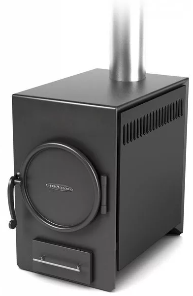 Печь отопительно ТМФ Нормаль-2 антрацит (труба сзади)