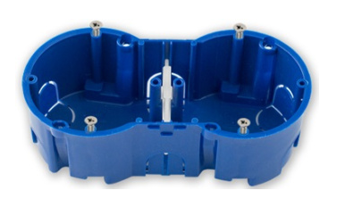 Коробка установочная д/бетона 2-мест. 136х66х47,4 (с саморезами) КЕ-501 исп 1 СВЕТОПРИБОР