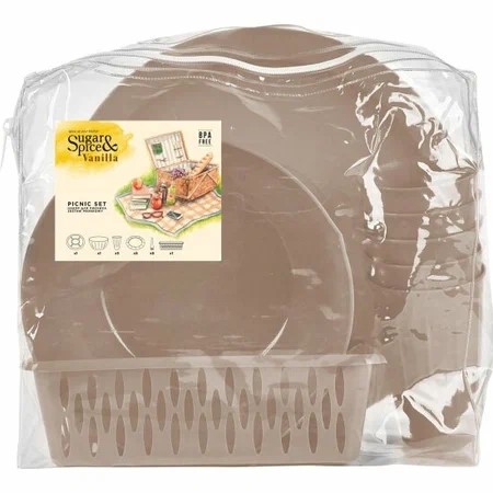 Набор для пикника Sugar&Spice Vanilla на 5 персон (18 предметов) фисташка