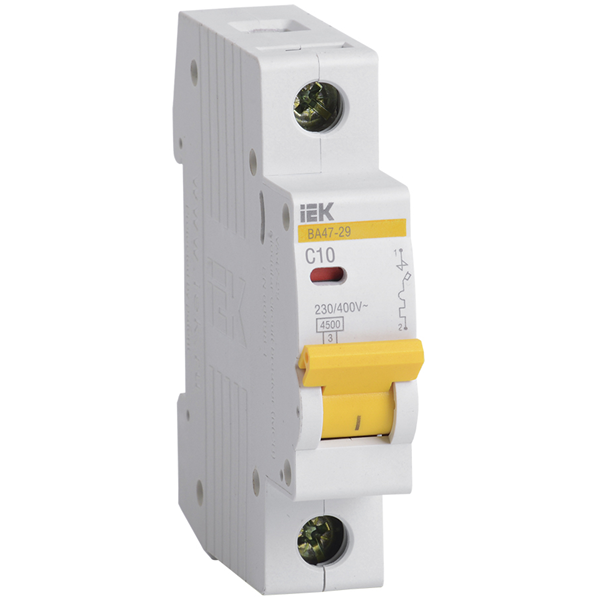 Автомат ВА47-29 1Р 10А 4,5кА х-ка С ИЭК