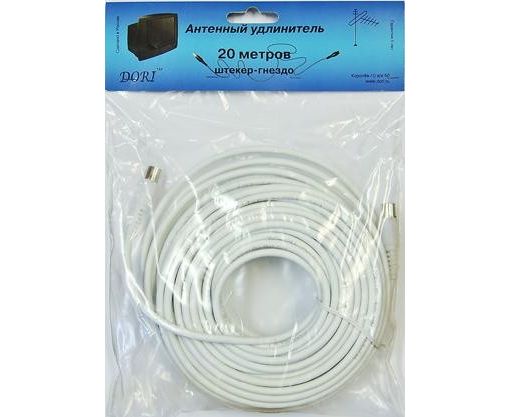 Антенный удл-ль 3c2v 20м бел. (шт-гн) ДОРИ 1134-1