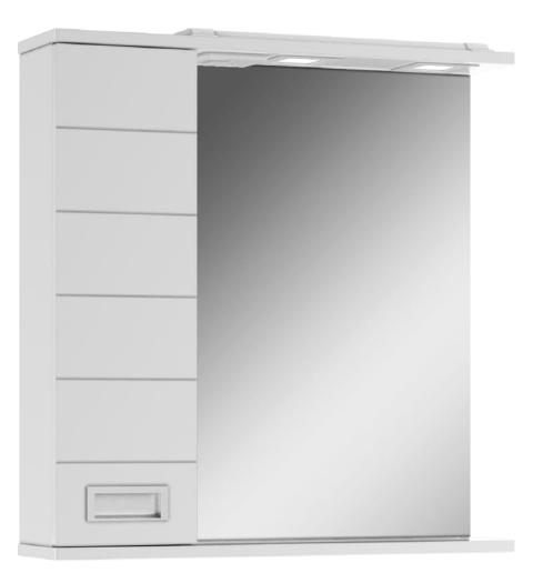 Шкаф-зеркало Cube 65 Эл. левый Домино DC5006HZ