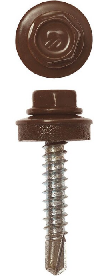 4,8 х 38  Саморез кровельный крашенный, RAL 8017 шоколадно коричневый 