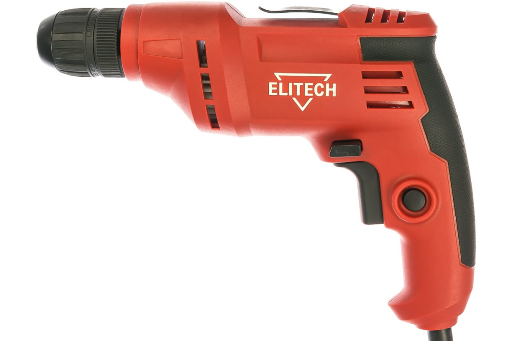 ELITECH Дрель Д 400РЭ (400Вт, БЗП-10мм 3/8"-24UNF, 0-3000об\м, 1.2кг, кор, мет.клипса)