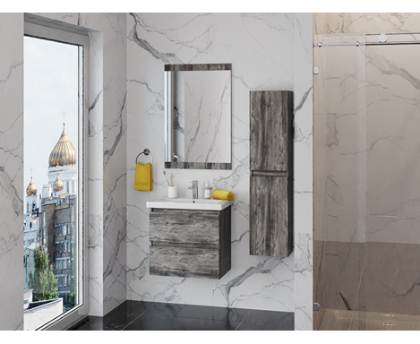 Зеркало ИЗАБЕЛЛА зебрано 60 см. без света