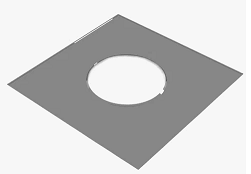 Разделка Феррум декоративная потолочная нержавеющая 500 d-120