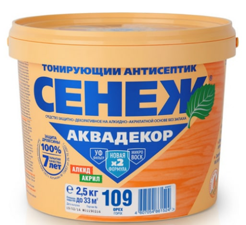 Х2-109 (орех) - 2.5кг-Сенеж АКВАДЕКОР