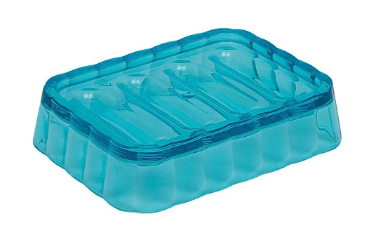 Мыльница пластик "Кристалл" синий м6765 (А)