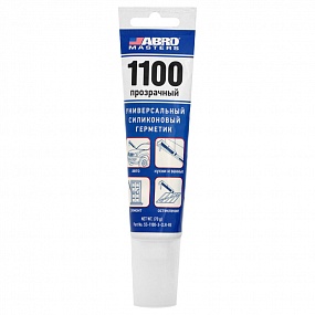 ABRO MASTERS.Герметик силиконовый санитарн.нейтральн.1100 (прозр) 70 г SS-1100-SAN-3-CLR-RE