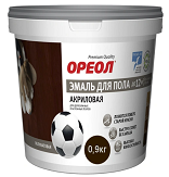 Эмаль "Ореол" акриловая для пола полуматовая венге 0,9 кг (Ростов-на-дону)*1/6