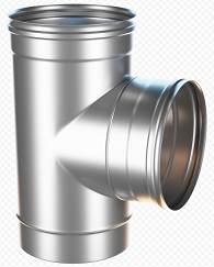 Воздуховод BRIZ тройник угол 90°оцинкованная сталь толщина 0,5 мм ф 150