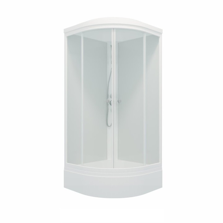 ДК "Ультра 90*90 В" 1/4 круга, сред. подд., Белый, ДН4 (7 мест+сифон E410CL)