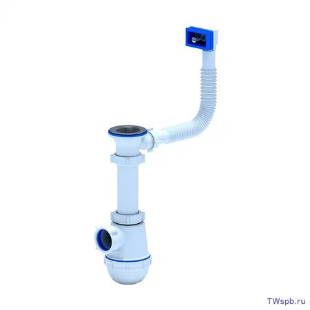 A0140S Сифон Элит 1 1/2"х40 с гибким перелив. мойки 30986150 ВИР /1шт/уп