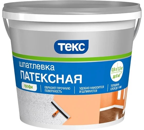 ТЕКС Шпаклевка латексная класс ПРОФИ (1,5кг)