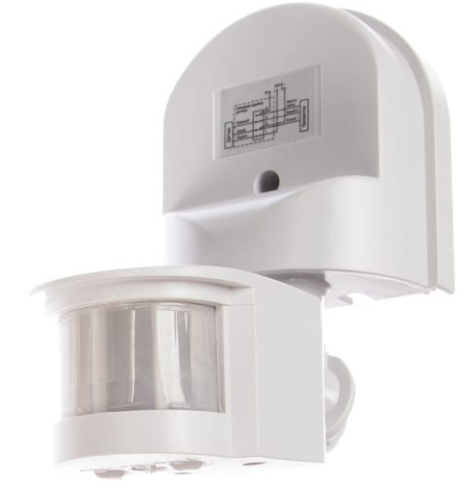 Детектор движения ДД 008 1100Вт угол обз. 180град. дальн. 12м IP44 бел. ИЭК LDD10-008-1100-001 