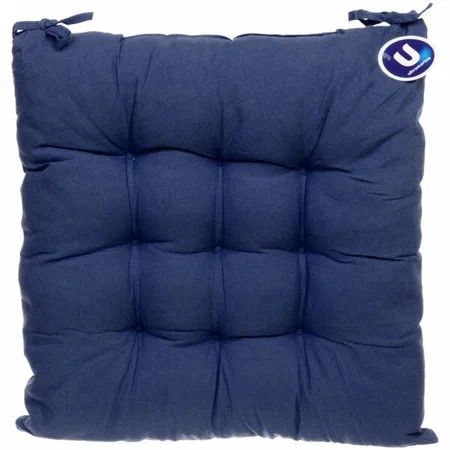 Сидушка-галета на стул 40*40см "ИДЕА" цвет тёмно-синий