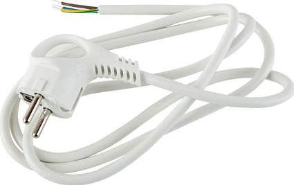 ЭРА шнур питания с литой вилкой ПВС 3x0.75 1.5м 6А белый земля UX-3x0.75-1.5m (РФ) 2064