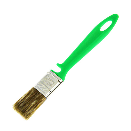 Кисть "Работы по дереву" 25*10 зел.пласт.ручка (Акор)  *10/130