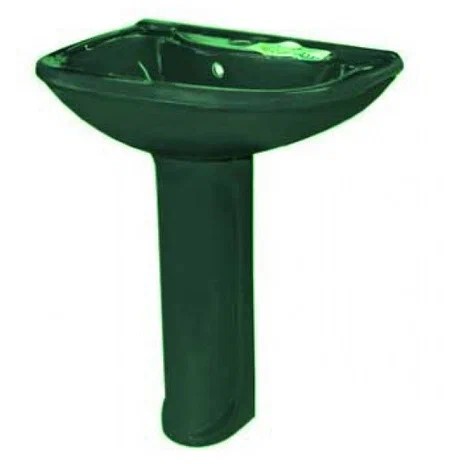 Престиж Умывальник-тюльпан зеленый стандарт с отверстием + пьедестал Престиж Оскольская керамика