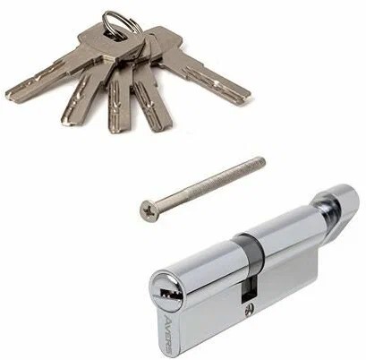 AVERS ZM-90-CR хром перф. кл/кл 5кл. Цилиндровый механизм (100,10)