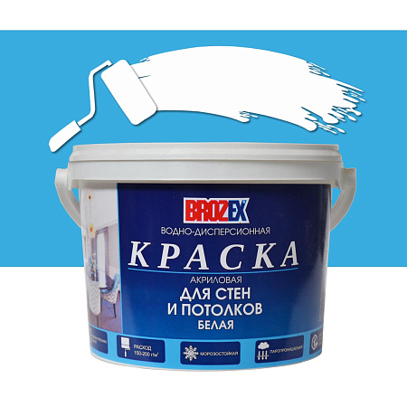 Краска  акриловая "Фасад" BROZEX  3,0 кг  *4/192  (ЛКЗ)