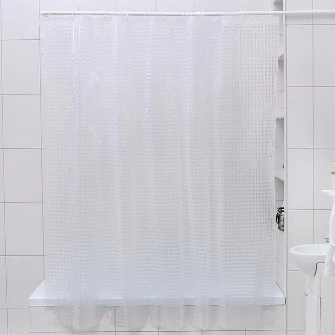 Шторка д/ванной PEVA 180х180 с кольцами "Классика" экрю (З)