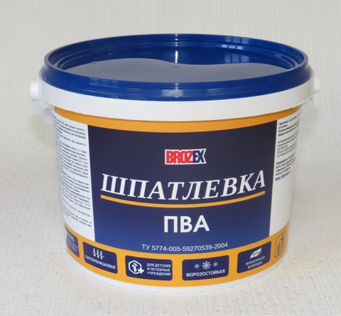 Шпатлевка на ПВА  "BROZEX"  3,0кг  (ЛКЗ) *4/192