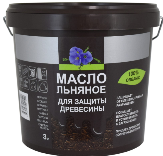 Масло льняное для пропитки древесины 3л
