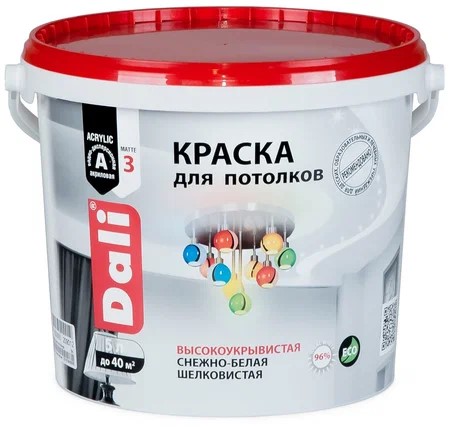 Краска водоэмульсионная DALI для потолков 5л акриловая