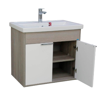 Тумба с умывальником подвесная "Фостер 600 " LIBERTY Дуб серый (Lindis)