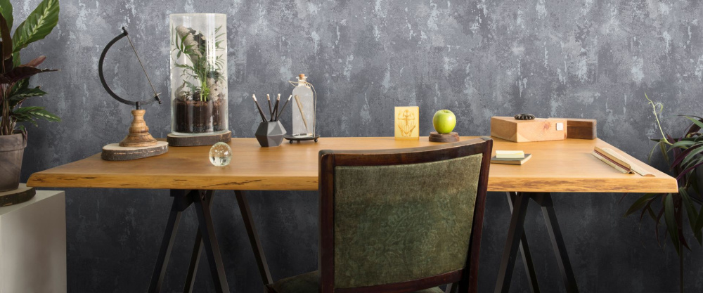 Обои 889723 Victoria Stenova/1.06*10м/Пенза/КВ-Ф/Porto/фон серо-зеленый к 889713