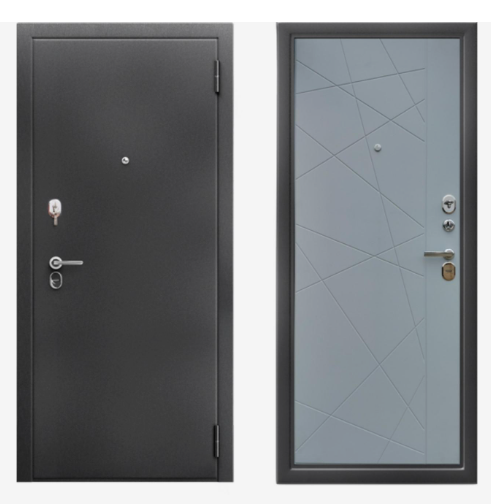 Стальная дверь: Берлога Тринити Антик серебро Хьюстон (Силк маус,) (2060*970, правая)