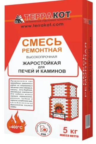 Смесь ремонтная "Терракот" жаростойкая 5 кг  *1/240